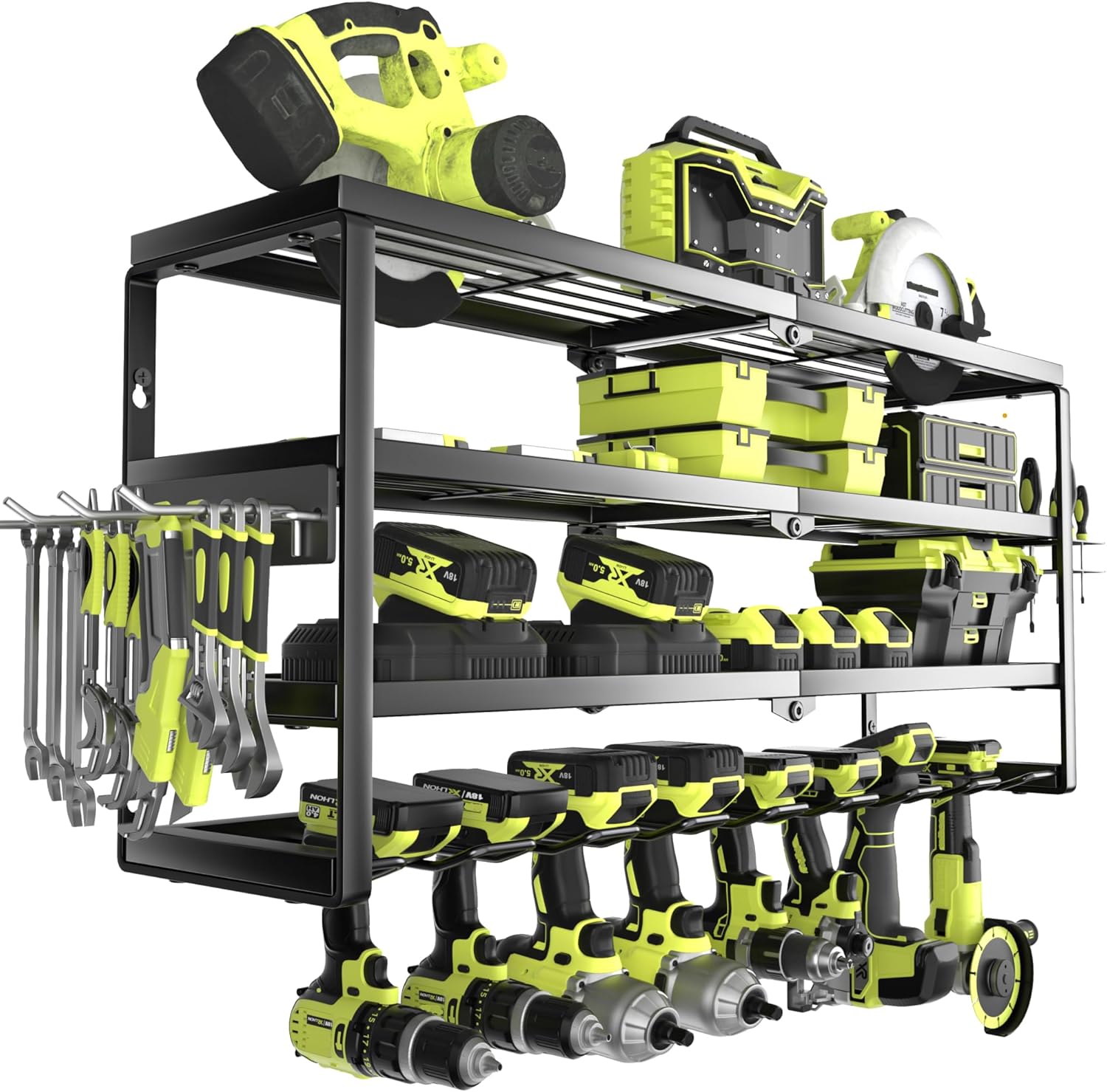 Power Tools Toolstation - Organizer Alat Listrik Dinding 4 Lapis