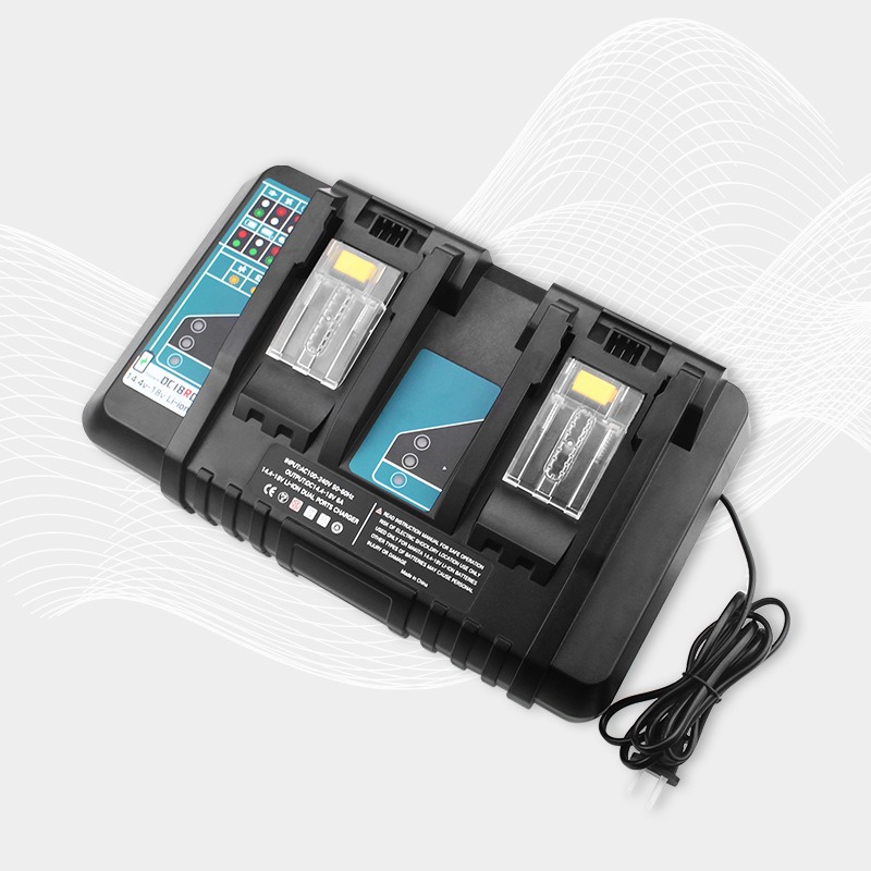 Power Tools Toolstation - Pengisi Daya Cepat Dua Port Portabel,
