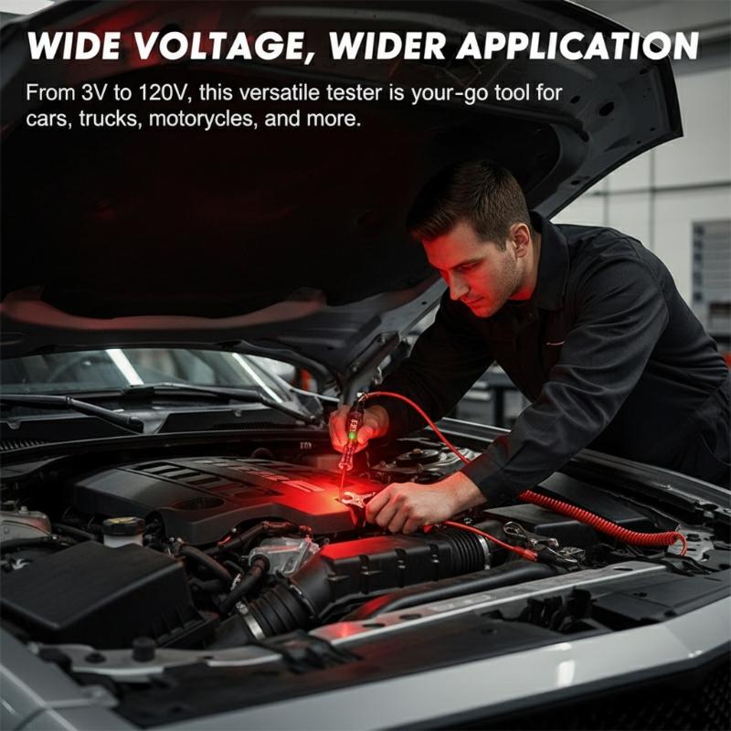 Power Tools Display - Pena Penguji Tegangan 3V 120V Tampilan
