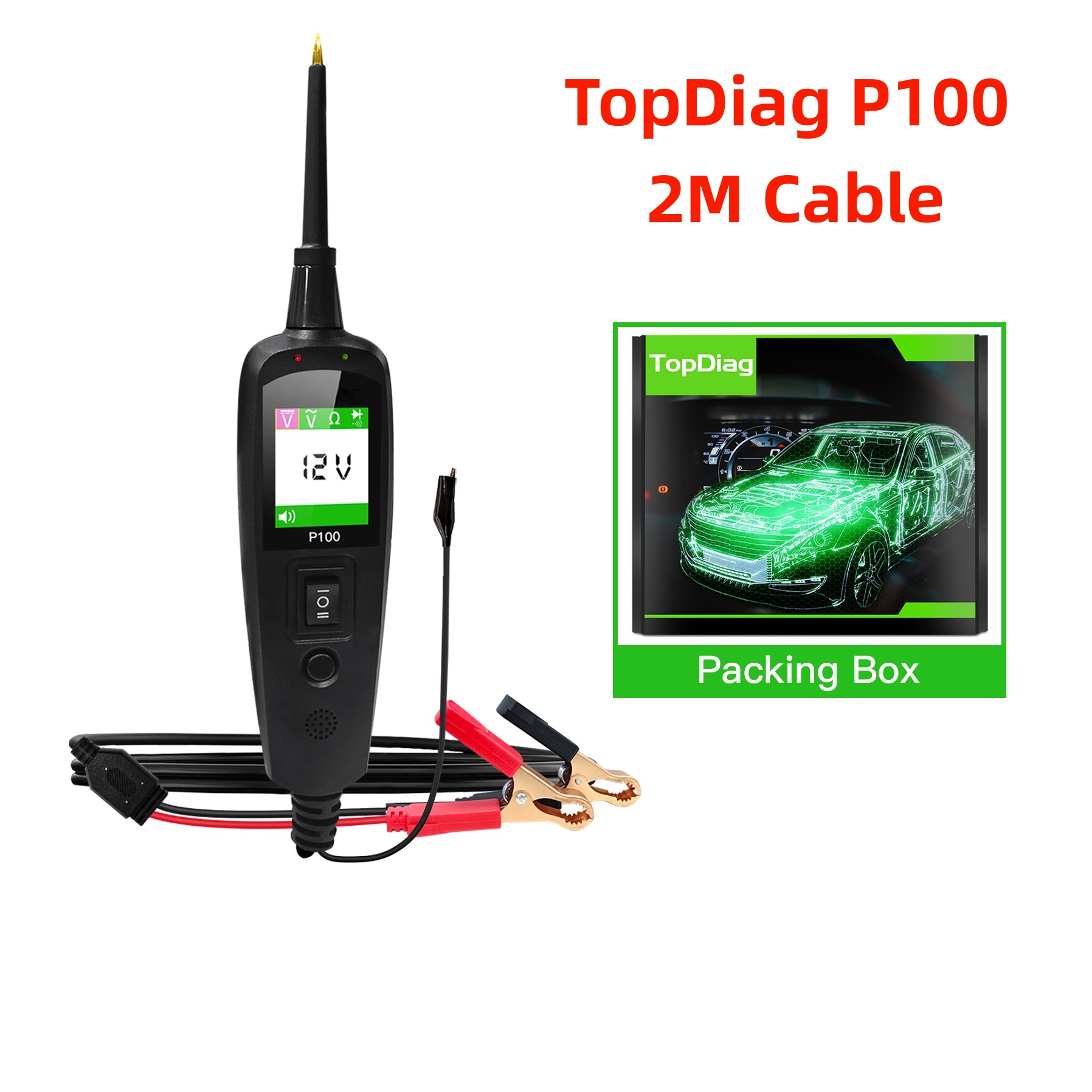 Power Tools Kits - TopDiag P100 2M Penguji Sirkuit Listrik