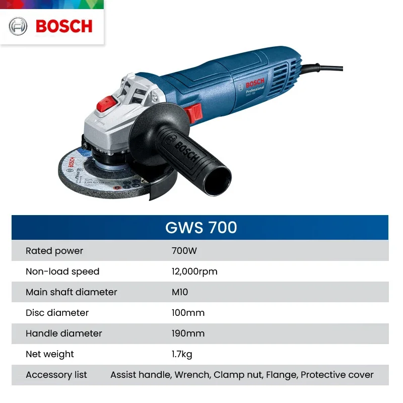 Bosch GWS700 Penggiling Sudut  - Power Tools Bosch ulasan dan harga