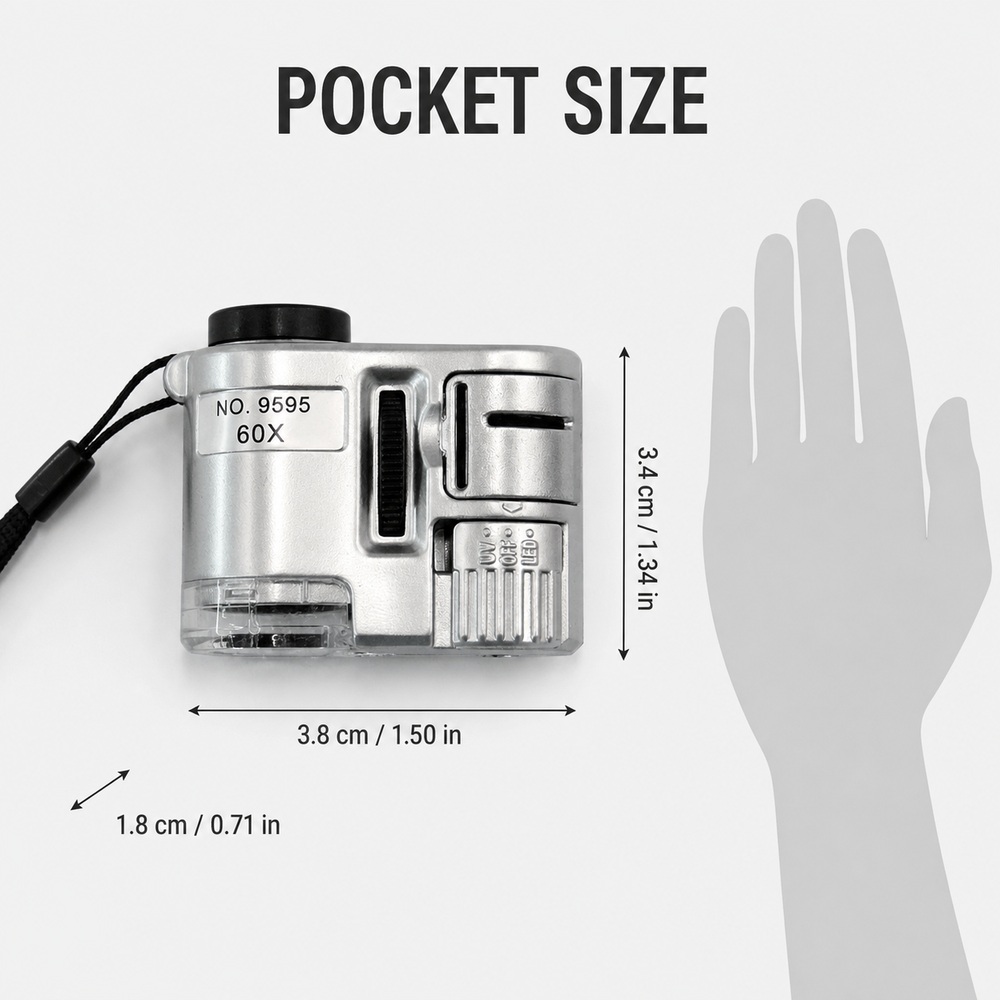 Mikroskop LED Mini 60X Portabe - Power Tools Inspection ulasan dan harga